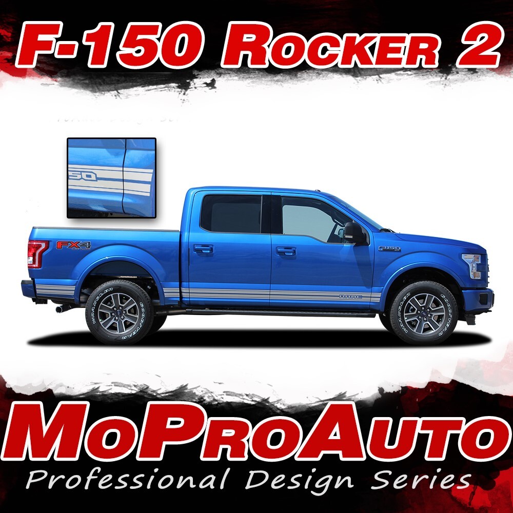 2015-2020 Ford Truck F-150 ROCKERS Vinyl Graphics Stripes 3M Decals | PDS3524