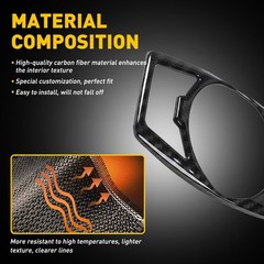 1/2set Switch Trim Headlight Decor for Cover Ford F150/Mustang 2015-2019 Carbon