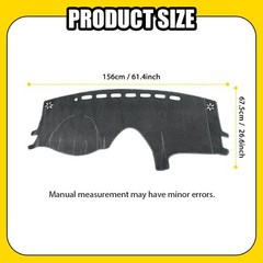 For 04-10 Toyota Sienna Dashboard Cover Gray Mat Dash Pad Non-Slip Surface 1-5X