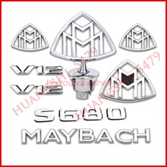 8pcs Chrome MAYBACH Front & Side & Trunk Emblem Badge Set for S680
