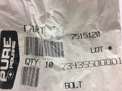 Polaris Bolt 7515120 New OEM Stainless Steel Hex Head 1996 SLT 700 PWC