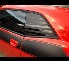 2008-2023 Dodge Challenger American Flag rear Window Decal Sticker both side