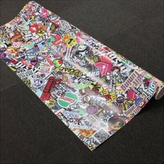 Cartoon Graffiti Graphics Style Car Body Sticker Decor DIY Bomb Wrap Sheet Decal