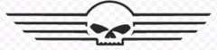 Fits 24″ Wide Motorcycle Willie G Skull & Lines Vinyl Decal ANY Color FREE SHIP!