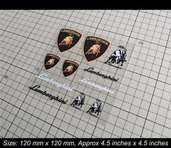lamborghini interior small Stickers Set