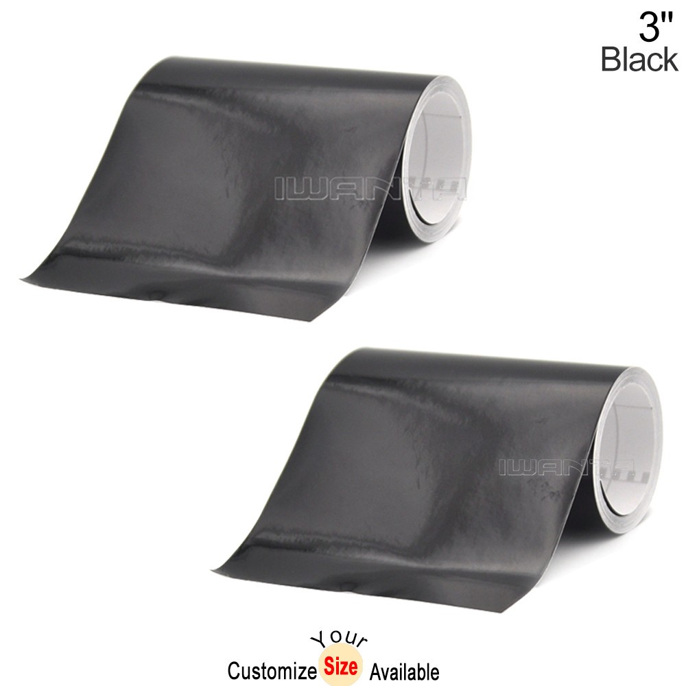 2x 3″ x 78″ DIY Black Racing Stripes Car Hood Vinyl Tape Sticker Body Decals