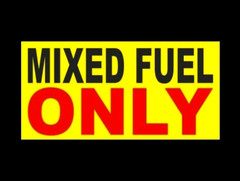 MIXED FUEL ONLY decal gas tank STICKER can chainsaw 2-Cycle Stroke Oil Mix Ratio