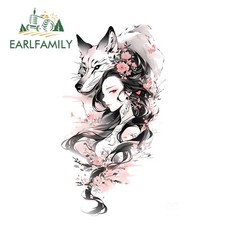 EARLFAMILY 5.1″ Fox Car Stickers Creative Waterproof Caravan Auto VAN JDM Decals