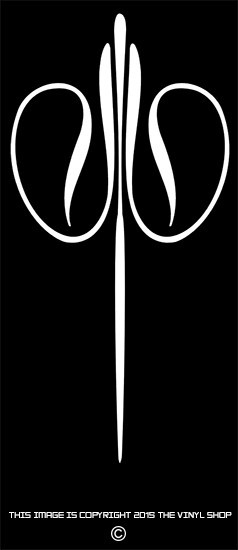 VINTAGE Pinstripe curls Stripe,Kit,Drag Race,Hand Lettered decals 9 inch tall