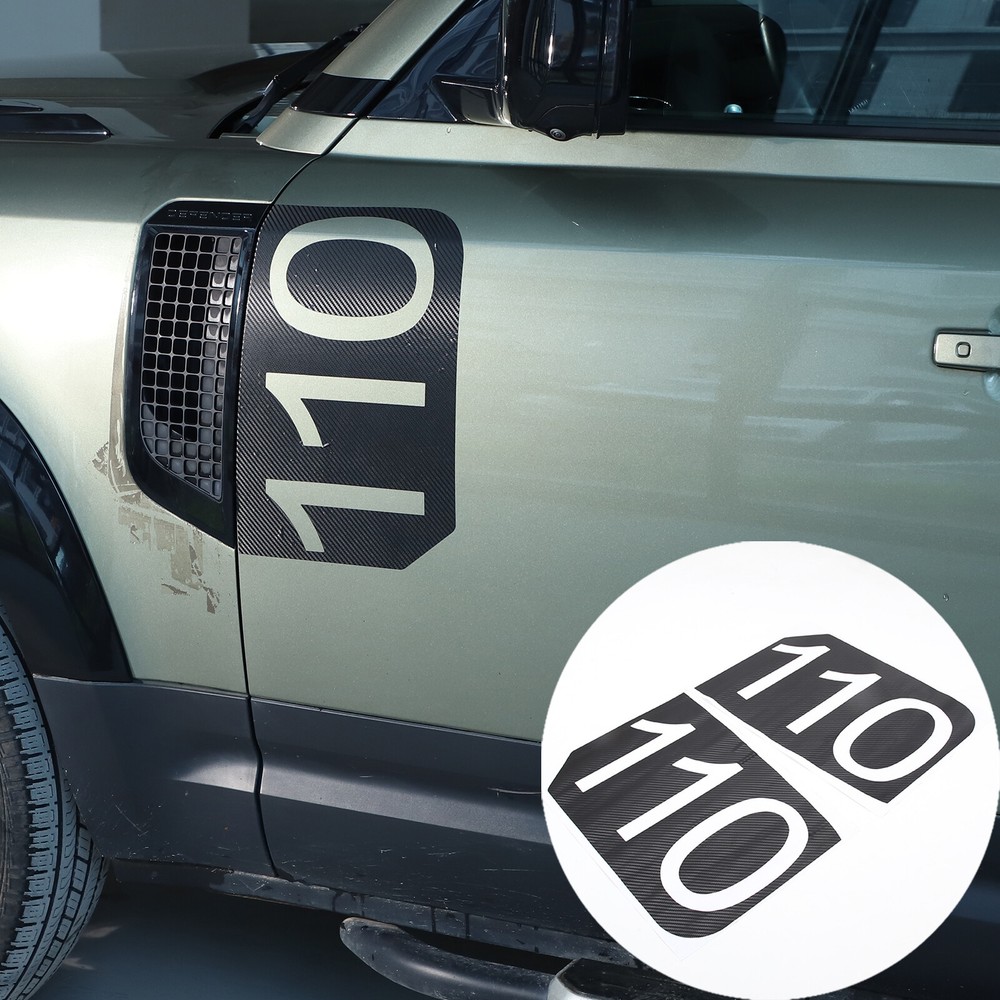 Blackout Side Fender Vent 110 Sticker Vinyl For Land Rover Defender 2020-2023