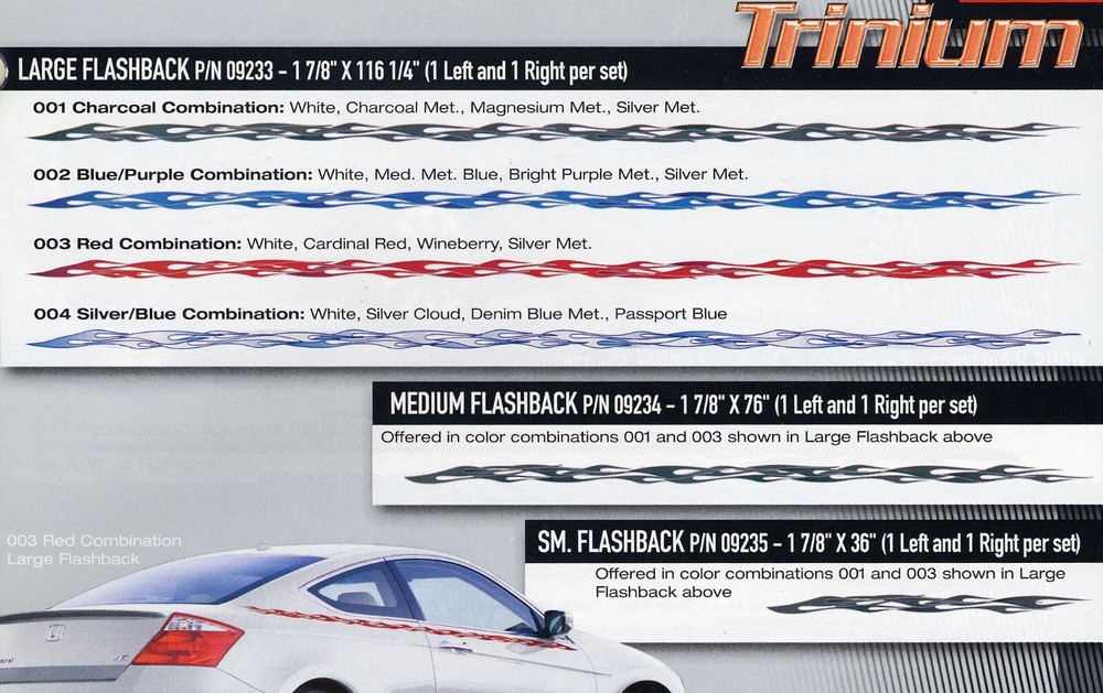 Automotive customizing graphic kit FLASHBACK DISCOUNTED