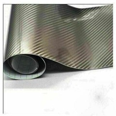 3/4/5D Ultra Shiny Gloss Glossy Black Carbon Fiber Vinyl Wrap Sticker Decal