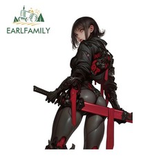 EARLFAMILY 5.1″ Samurai Girl Car Stickers Creative Waterproof VAN SUV JDM Decals