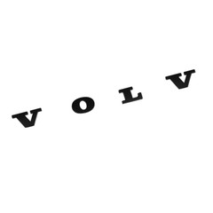 1PC Rear Trunk Lid Letter Badge Nameplate Emblem Sport Fit For Volvo Matte Black