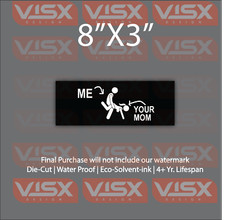 ME and your mom Bumper Magnet Vinyl Tailgater funny naughty stick figure sex