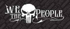 We the people Punisher skull vinyl decal sticker Car Truck patriotic America 2nd