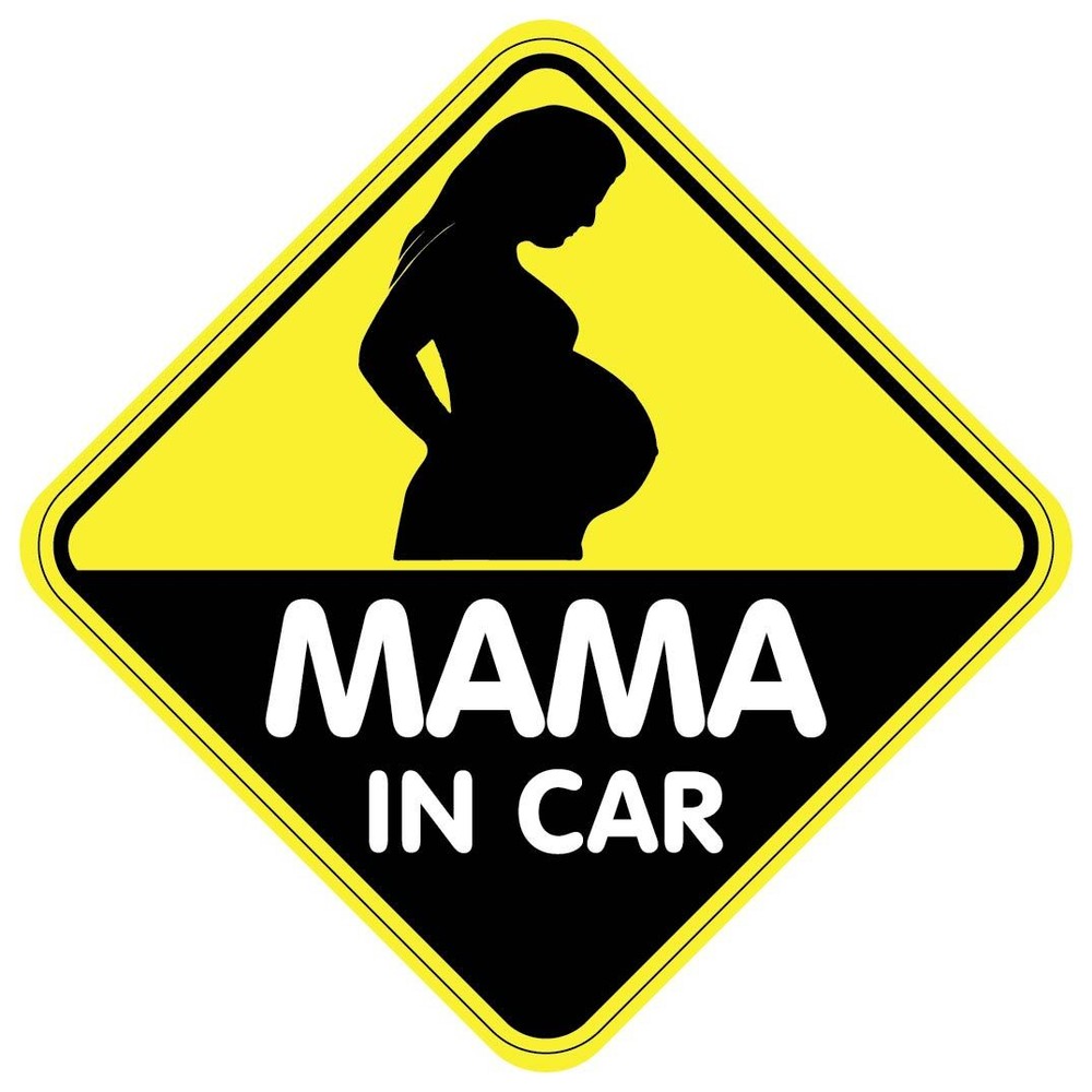 MAMA IN CAR PREGNANT ON BOARD MAGNET BABY CHILD CAR Buy 2 Get 3rd FREE