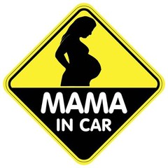 MAMA IN CAR PREGNANT ON BOARD MAGNET BABY CHILD CAR Buy 2 Get 3rd FREE