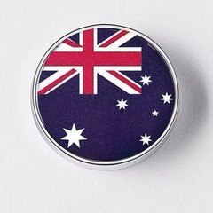 Australian Flag Circular Metal Emblem Badge Australia AU Sticker Free Shipping!