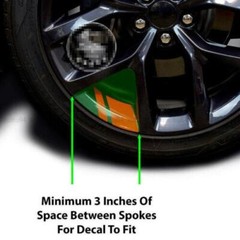 6Pcs Car Wheel Rim Sticker Universal Reflective Vinyl Decal Mark For 16″-21″
