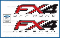 (2x) 12 13 14 Ford F150 FX4 Off Road Decals Stickers Truck bed Side red FH4B0