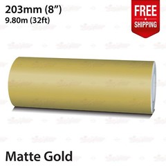 MATTE GOLD 8″ 203mm Roll PIN STRIPE Car Striping Line TAPE Decal Vinyl Sticker