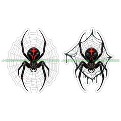 Black Widow Vinyl Decal Sticker 2 Pack C
