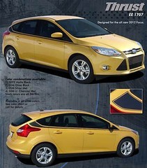 2012-2017 THRUST Side Stripes Graphics Decals New!* (3M Vinyl) for Ford Focus