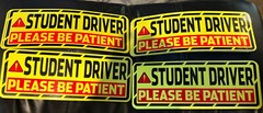 4 Pcs Student Driver Magnet Car Signs Please Be Patient Car Bumper Decal