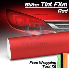 Matte Glitter Red Tint Headlights Taillight Lights Lamp Fog Auto Film Protective