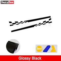 Car Body Chckered Graphic Door Side Stripe Sticker Decal for Toyota Camry