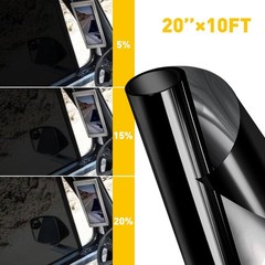 Uncut Roll Window Tint VLT Super Dark Black Film 5% 15% 20% 35% 50% Car Home EAK
