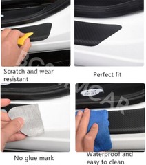 Car Front Rear Door Scuff Sill Cover Panel Stickers Scratch Resistant Protector