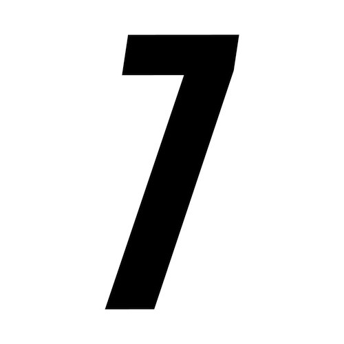 8 inch tall Black Race Number 7 racing numbers decals motocross atv road moto gp