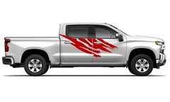 Side door scratches graphics stickers decal compatible with Chevrolet Silverado