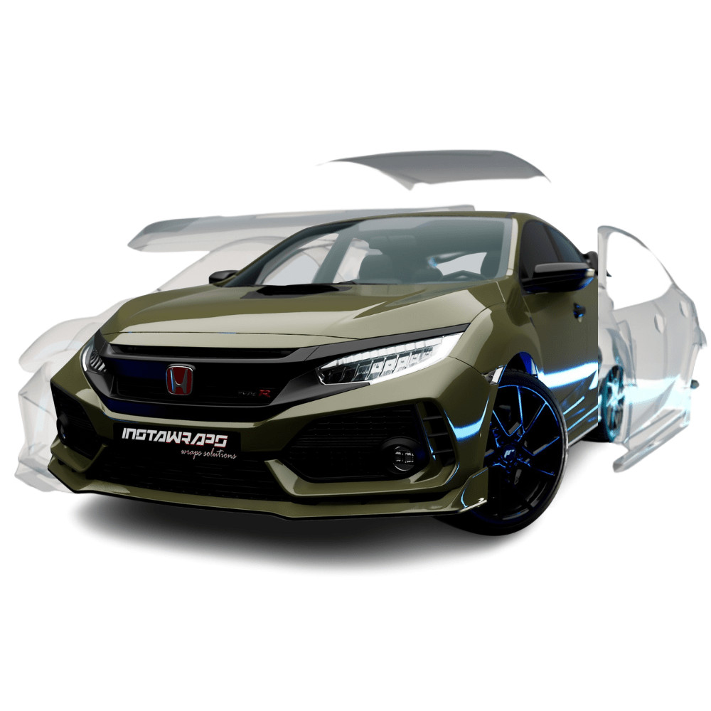 3M Colored PPF / PWF Series Gloss Olive Green Paint Protection Film | PWF-G76