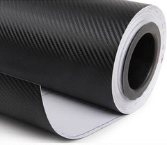 3D Twill-Weave Carbon Fiber Film – 36”x60” Self-Adhesive Vinyl Roll