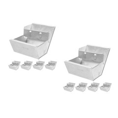 2 Count Bunny Pet Feeder Hanging Chicken Trough Bowls for Rabbits