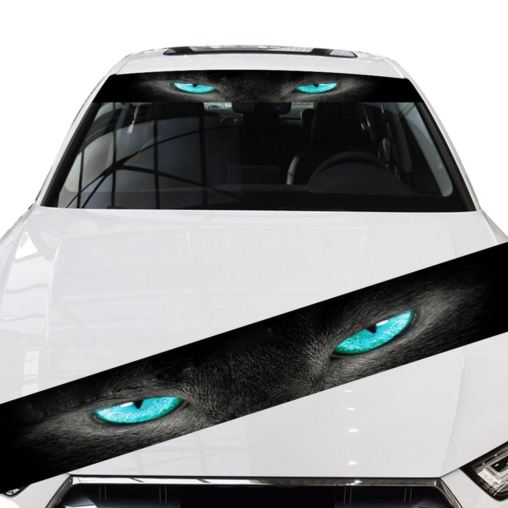 Car Decal Front Rear Windshield Sunshade Window Sticker 3D Blue Eye Waterproof