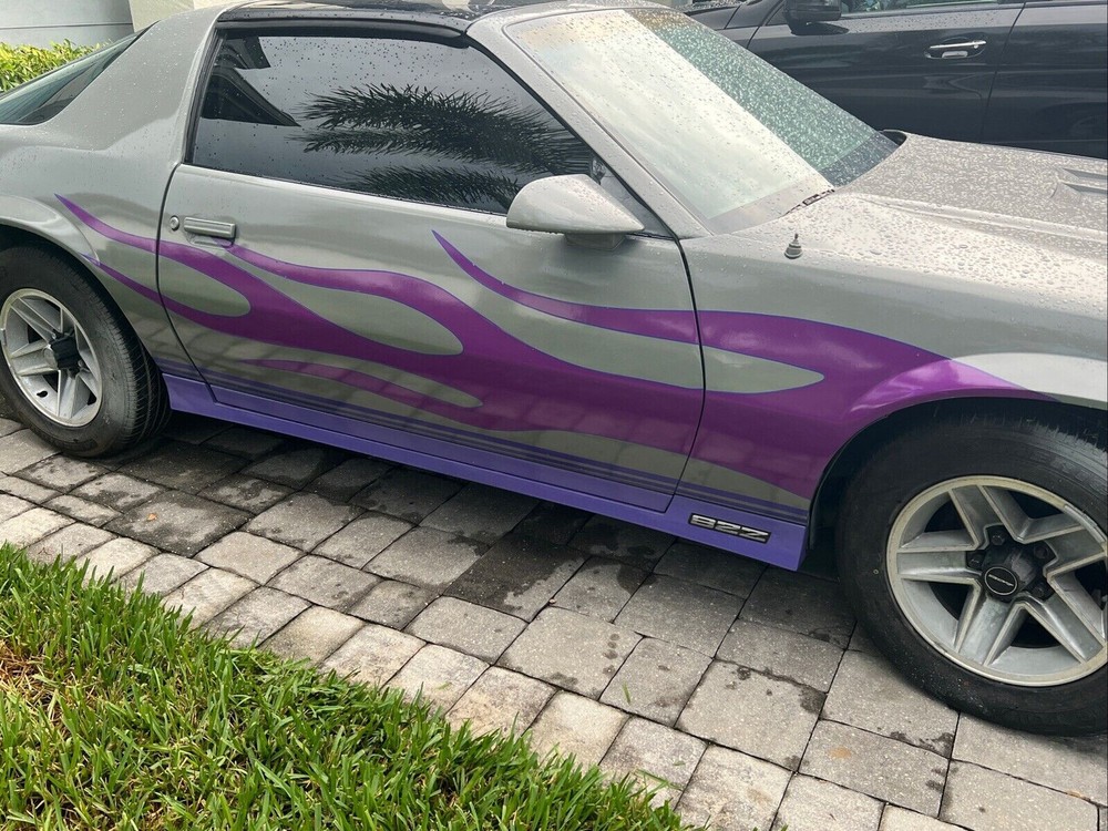 Car Decals Hot Fire Flames 98” Vinyl Side Door Motor stickers Purple ZC813