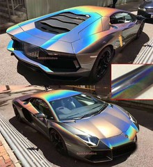 Chameleon Wrap Satin Chrome Pearl Metal Car Hood Motor Vinyl Air Free Sticker US