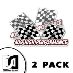 409 HIGH PERFORMANCE AIRCLEANER Engine DECAL fits Classic Vintage Muscle Car 2PK