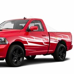 Splash Brush Side Doors Stripes Wrap Decal Sticker for Dodge Regular Cab 1500