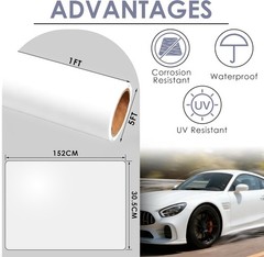 Smooth Finish 1ft x 5ft Car Vinyl Wrap in Matte White – Enhances Car Appearance