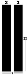 Universal 3″ Racing Hash Fender Stripe Set Vinyl Decal Stickers