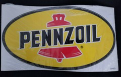 Pennzoil Set of 10 Large Vinyl Stickers: Sticker Size 17-3/4″ L x 9-3/4″ H New