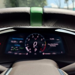 C8 Corvette ROSWELL GREEN STEERING WHEEL VINYL STRIPE (2 X 5 Inches)