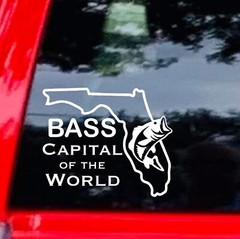 Florida Bass Fishing Decal For Car Windows Or Any Hard Smooth Surface.
