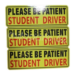3 Pcs Student Driver Car Bumper Sticker Decal Magnet Car Signs Please Be Patient