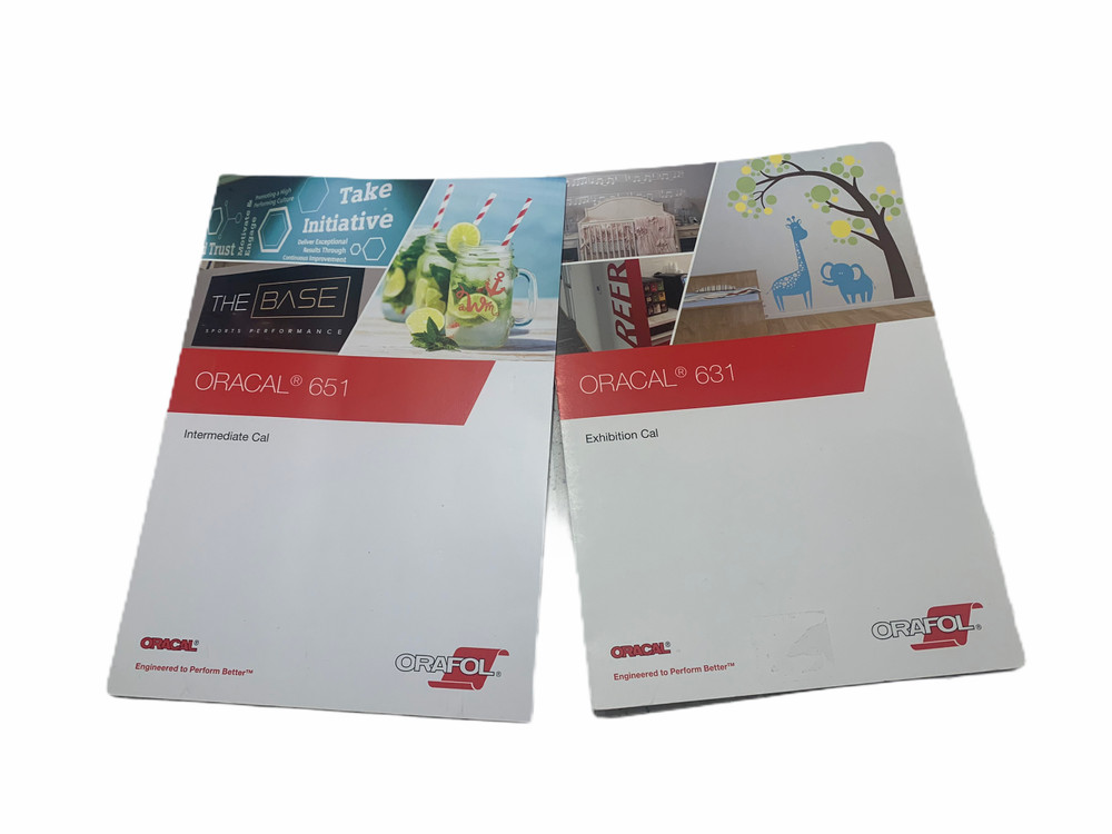 Newest Oracal 651 and 631 Sample Book Wrap Vinyl Wrapping Cal Film Sign colors